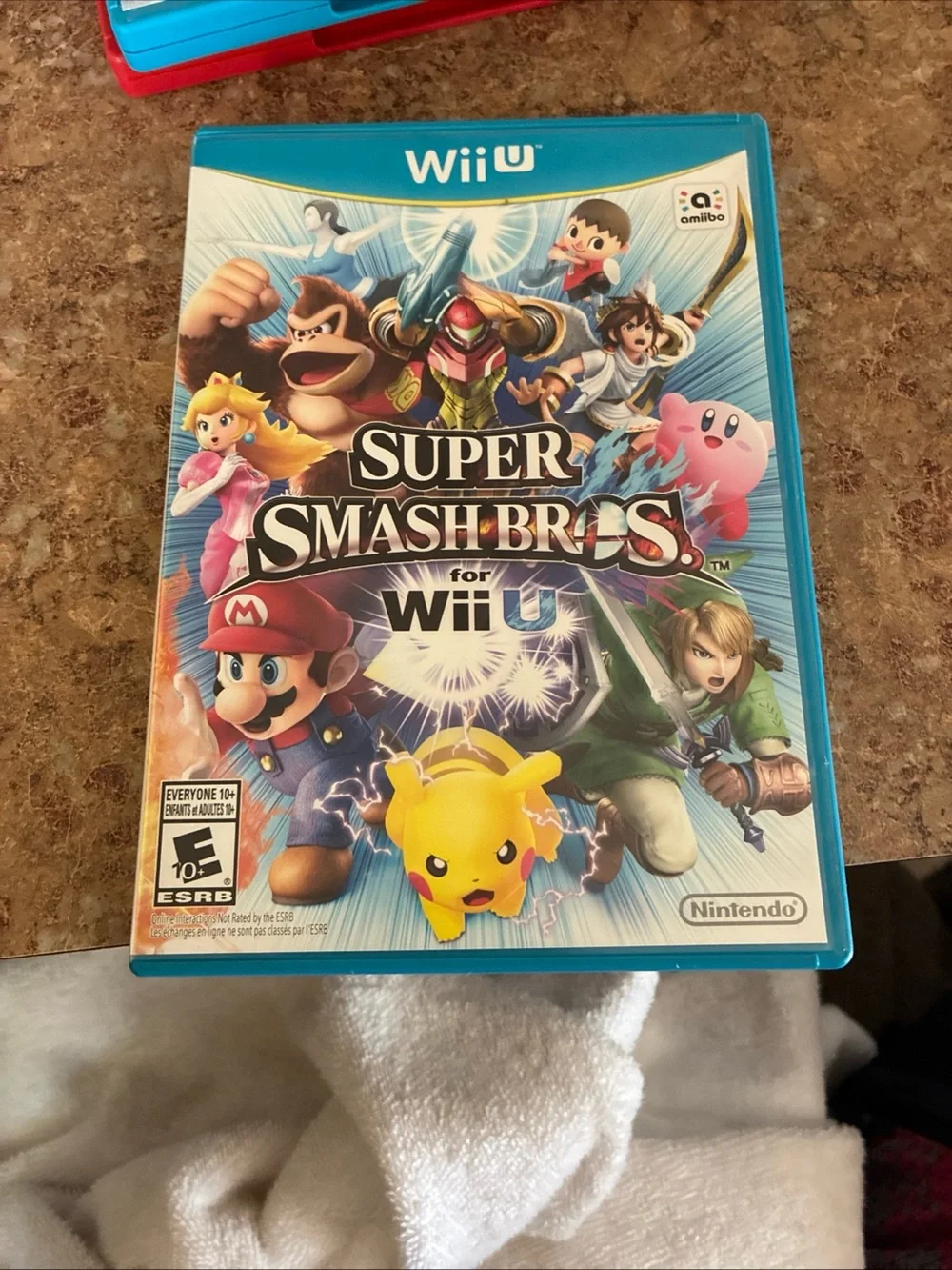 Nintendo Super Smash Bros. for Wii U - Blue Case with Colorful Character Art